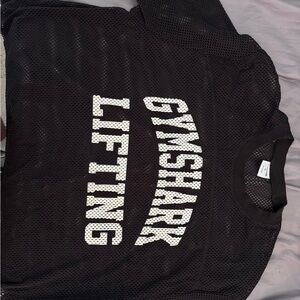 Gymshark Black Varsity Jersey Mesh Top